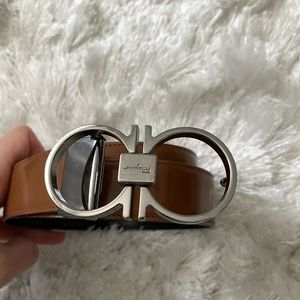 Salvatore Ferragamo Reversible Belt- black & brown